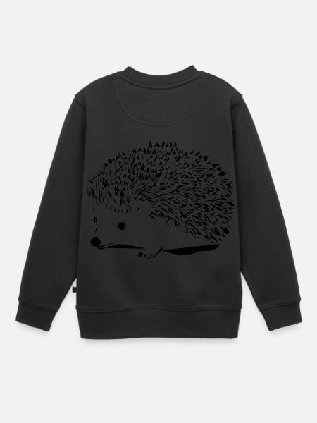 Schwarzer Igel - Kinder Premium Organic Sweatshirt - Schwarz