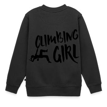 Climbing girl - Sweat Premium enfant bio - noir - Dos - AI Model Kid Female (0cm)