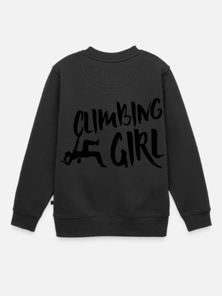 Climbing girl - Sweat Premium enfant bio - noir