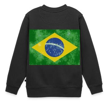 Brésil - Sweat Premium enfant bio - noir - Dos - AI Model Kid Female (0cm)
