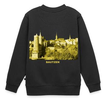 Bautzen Oberlausitz Sachsen Spree Wasserkunst - Kinder Premium Organic Sweatshirt - Schwarz - Hinten - AI Model Kid Female (0cm)