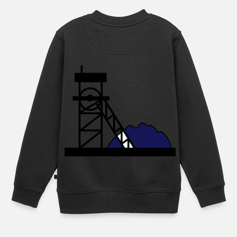 Coal mine mine gift idea work hobby - Kids Premium Organic Sweatshirt - black