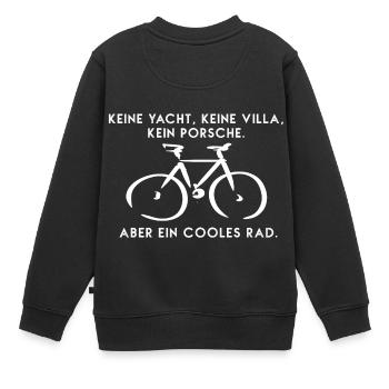 Aber ein cooles Rad! - Kinder Premium Organic Sweatshirt - Schwarz - Hinten - AI Model Kid Female (0cm)