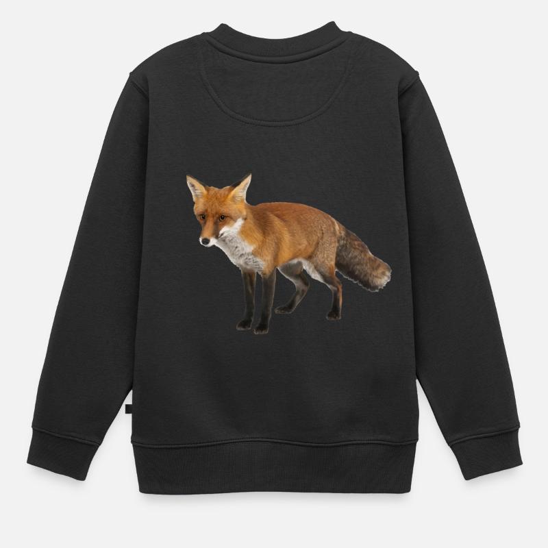 Fox - Kids Premium Organic Sweatshirt - black