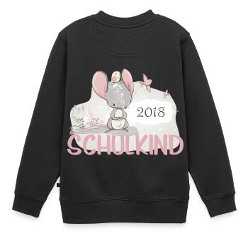 Ecolier 2018 inscription fille de la souris - Sweat Premium enfant bio - noir - Dos - AI Model Kid Female (0cm)