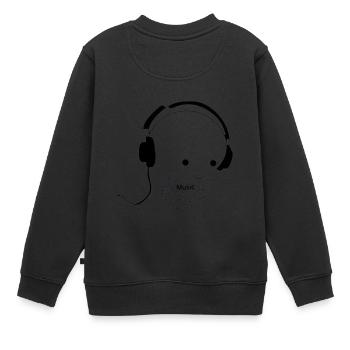 Musique Hommes - Sweat Premium enfant bio - noir - Dos - AI Model Kid Female (0cm)