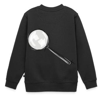 Loupe pour les détectives, idée cadeau, explorateur - Sweat Premium enfant bio - noir - Dos - AI Model Kid Female (0cm)