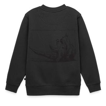 Nashorn - Kinder Premium Organic Sweatshirt - Schwarz - Hinten - AI Model Kid Female (0cm)
