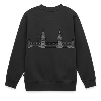 Oberbaumbrücke à Berlin 2 - Sweat Premium enfant bio - noir - Dos - AI Model Kid Female (0cm)