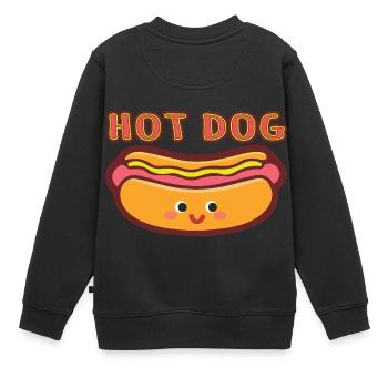 HOT DOG - Sweat Premium enfant bio - noir - Dos - AI Model Kid Female (0cm)