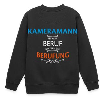 Kameramann Beruf - Kinder Premium Organic Sweatshirt - Schwarz - Hinten - AI Model Kid Female (0cm)