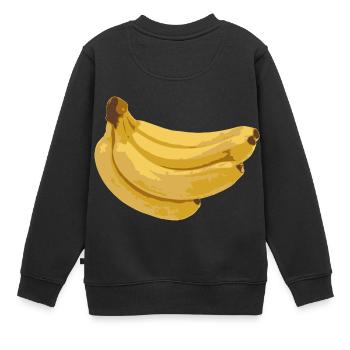 Bananen - Kinder Premium Organic Sweatshirt - Schwarz - Hinten - AI Model Kid Female (0cm)