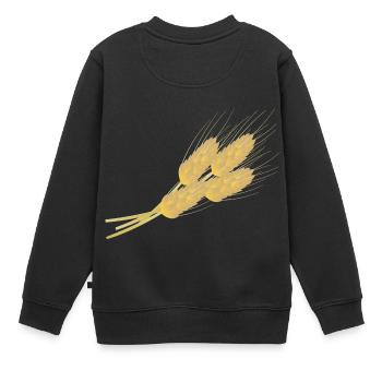 getreide corn cereal wheat weizen veggie gemuese v - Kinder Premium Organic Sweatshirt - Schwarz - Hinten - AI Model Kid Female (0cm)