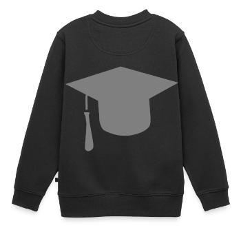 Hut - Kinder Premium Organic Sweatshirt - Schwarz - Hinten - AI Model Kid Female (0cm)