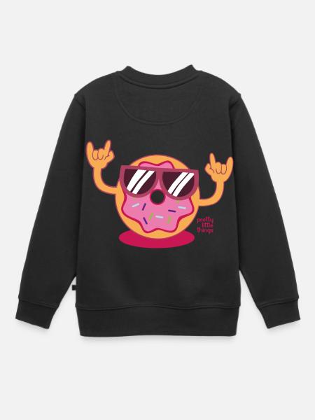 bonbons Donut - Sweat Premium enfant bio - noir