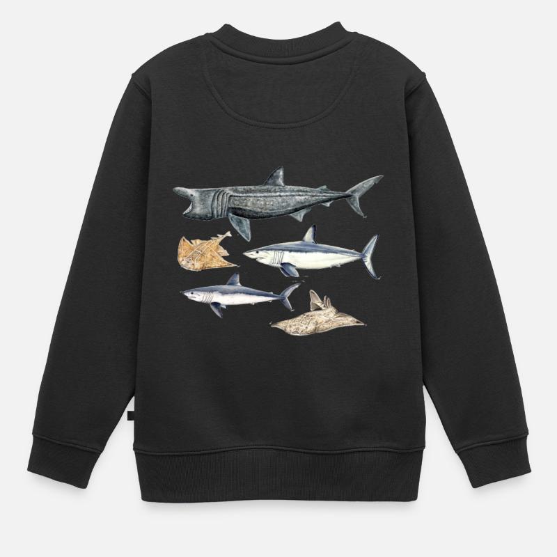 Requins - Requins - Requins - Sweat Premium enfant bio - noir