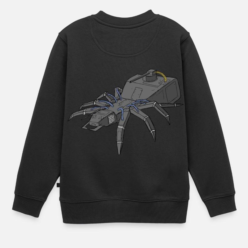 Robotics Spider - Kids Premium Organic Sweatshirt - black