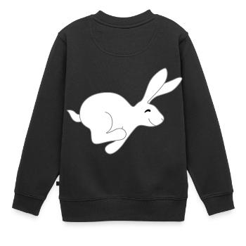 plus rapide lièvre - Sweat Premium enfant bio - noir - Dos - AI Model Kid Female (0cm)