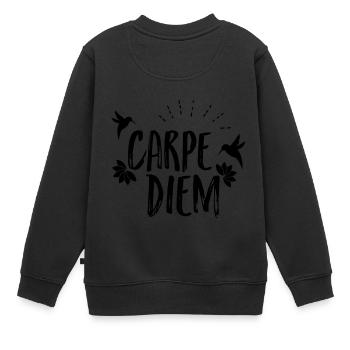 Carpe Diem - Sweat Premium enfant bio - noir - Dos - AI Model Kid Female (0cm)