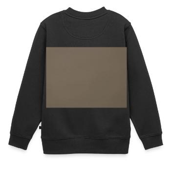 Mur marron - Sweat Premium enfant bio - noir - Dos - AI Model Kid Female (0cm)