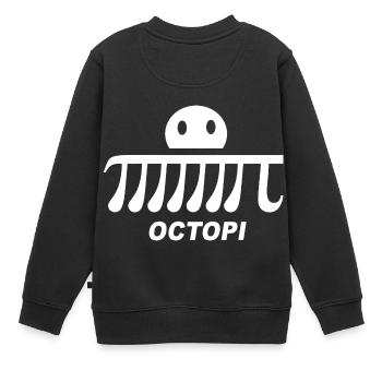 OCTOPI - Kinder Premium Organic Sweatshirt - Schwarz - Hinten - AI Model Kid Female (0cm)