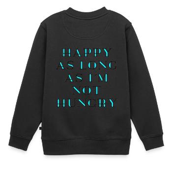 Affamé - Sweat Premium enfant bio - noir - Dos - AI Model Kid Female (0cm)