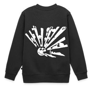 Smiley freetek explosion - Sweat Premium enfant bio - noir - Dos - AI Model Kid Female (0cm)