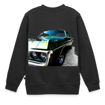 Dodge - Kinder Premium Organic Sweatshirt - Schwarz - Hinten - AI Model Kid Female (0cm)