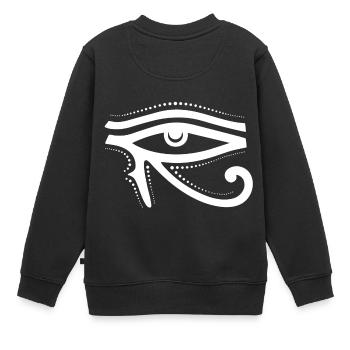 Rechtes Auge des Horus - Kinder Premium Organic Sweatshirt - Schwarz - Hinten - AI Model Kid Female (0cm)