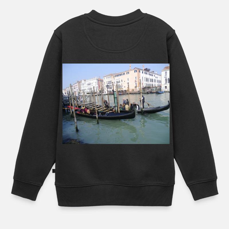Venise - Sweat Premium enfant bio - noir