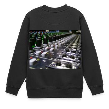 Mischpult Musicsound - Kinder Premium Organic Sweatshirt - Schwarz - Hinten - AI Model Kid Female (0cm)