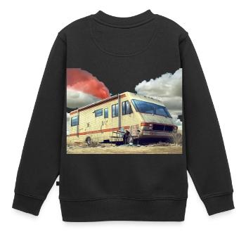 Wohnwagen Heisenberg - Kinder Premium Organic Sweatshirt - Schwarz - Hinten - AI Model Kid Female (0cm)