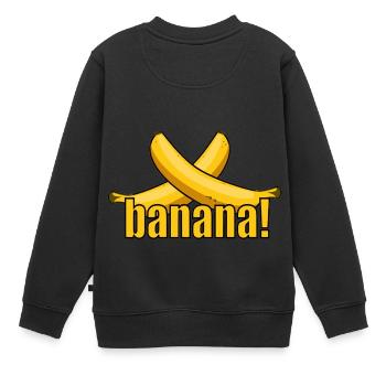 banane! - Sweat Premium enfant bio - noir - Dos - AI Model Kid Female (0cm)