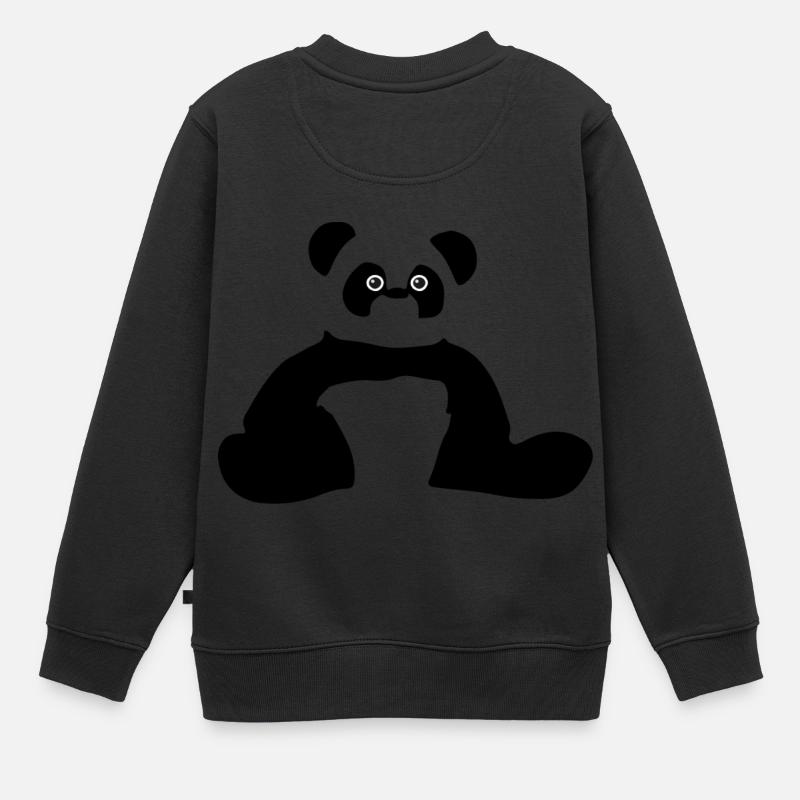 Panda panda - Sweat Premium enfant bio - noir