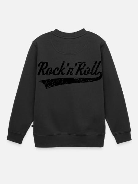 Rock 'n' Roll, Rock And Roll, Rock & Roll, Vintage - Sweat Premium enfant bio - noir
