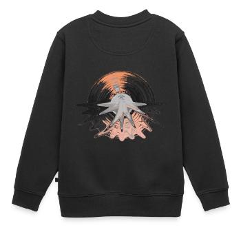 vinyle - Sweat Premium enfant bio - noir - Dos - AI Model Kid Female (0cm)
