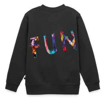 Fun 2 - Sweat Premium enfant bio - noir - Dos - AI Model Kid Female (0cm)