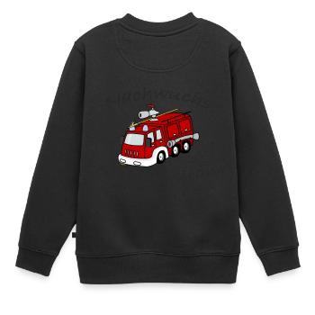 Feuerwehr, Feuerwehrmann - Kinder Premium Organic Sweatshirt - Schwarz - Hinten - AI Model Kid Female (0cm)
