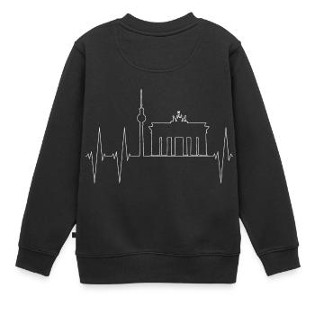 Skyline de Berlin - Sweat Premium enfant bio - noir - Dos - AI Model Kid Female (0cm)