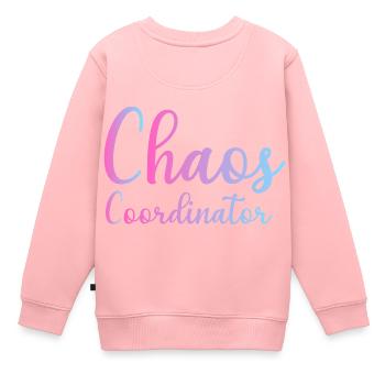 Chaos Coordinator Manager Boss Boss Mom Dad Office - Kids Premium Organic Sweatshirt - rose - Back - AI Model Kid Female (0cm)