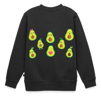 Avocat Avocat doux - Sweat Premium enfant bio - noir - Dos - AI Model Kid Female (0cm)