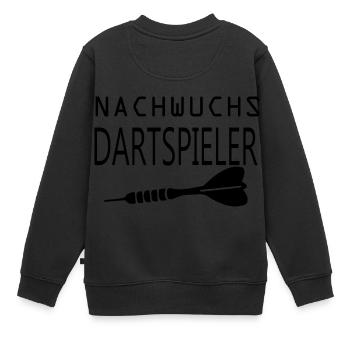 Darts Dart - Kinder Premium Organic Sweatshirt - Schwarz - Hinten - AI Model Kid Female (0cm)
