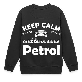 Voitures à essence - Sweat Premium enfant bio - noir - Dos - AI Model Kid Female (0cm)