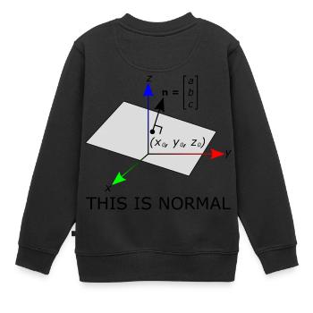 Ceci est normal - Sweat Premium enfant bio - noir - Dos - AI Model Kid Female (0cm)