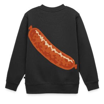 saucisse - Sweat Premium enfant bio - noir - Dos - AI Model Kid Female (0cm)