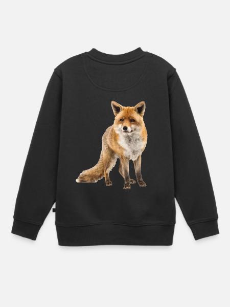 Fuchs - Kinder Premium Organic Sweatshirt - Schwarz