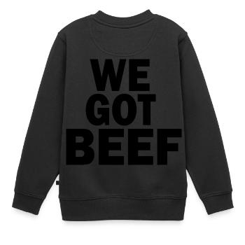 nous avons du boeuf - Sweat Premium enfant bio - noir - Dos - AI Model Kid Female (0cm)
