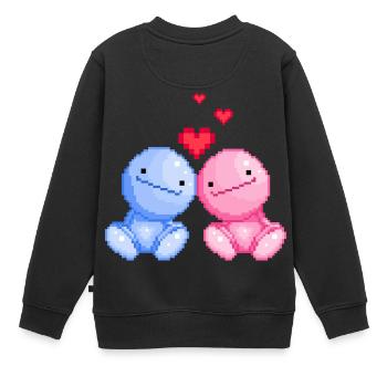 Nohohon amoureux de la Saint Valentin - Sweat Premium enfant bio - noir - Dos - AI Model Kid Female (0cm)