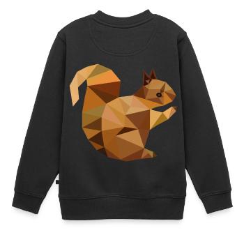 Eichhörnchen - Kinder Premium Organic Sweatshirt - Schwarz - Hinten - AI Model Kid Female (0cm)