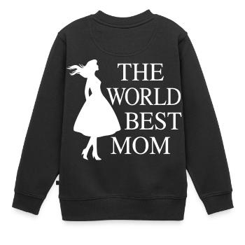 La meilleure maman du monde - l’idée cadeau - Sweat Premium enfant bio - noir - Dos - AI Model Kid Female (0cm)